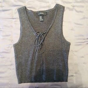 Forever 21 Lace Up Crop